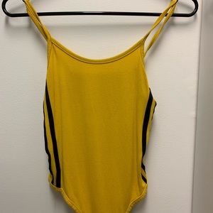 Yellow Racer Striped Bodysuit